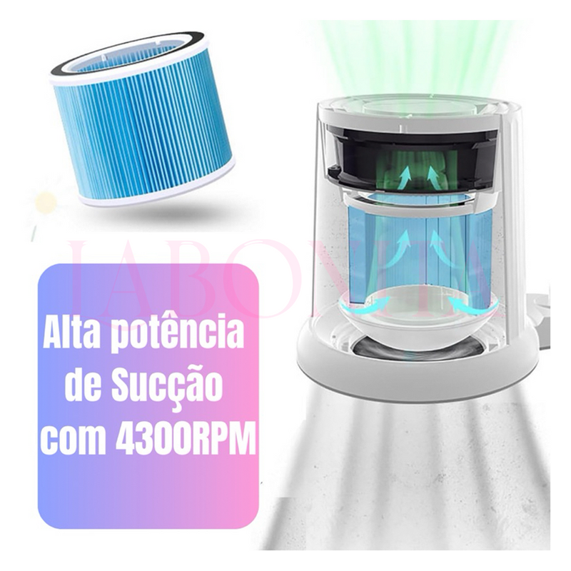 Sugador de Pó Russo D&z para Unhas Com Iluminação LED e braço articulado Alta Sucção