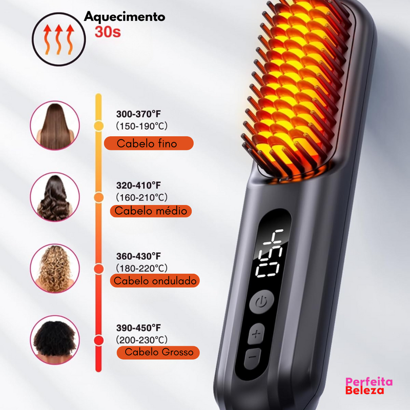 BlowBrush - Escova Alisadora e Modeladora Portátil
