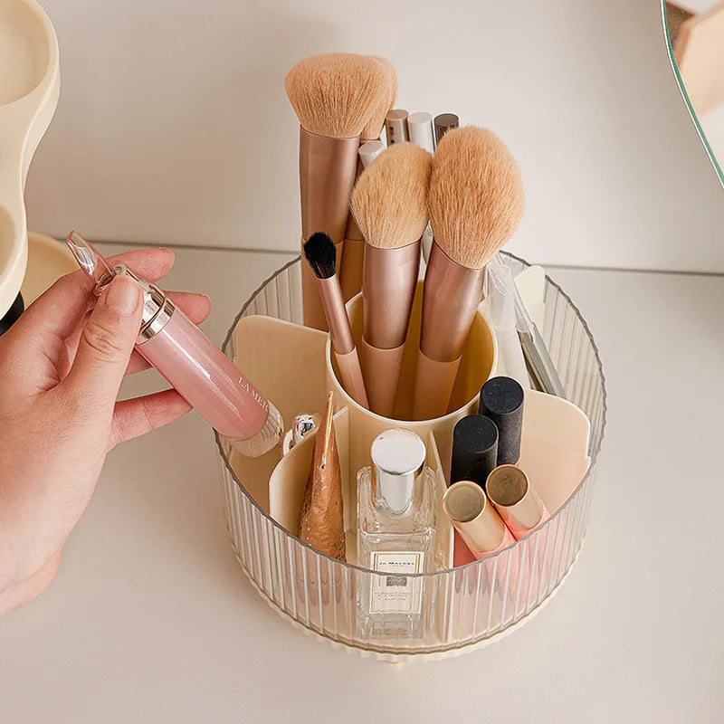GlamStation - Organizador de Pincéis e Maquiagem Rotativo