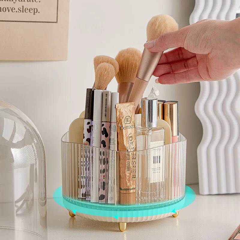 GlamStation - Organizador de Pincéis e Maquiagem Rotativo