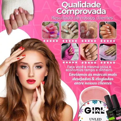 Kit Unhas Gel Manicure Profissional Luminária - Envio Imediato 📦
