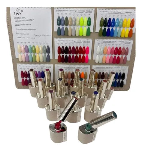 Esmaltes Em Gel Coleção Led Uv 72 Cores D&z Diferentes Luxo