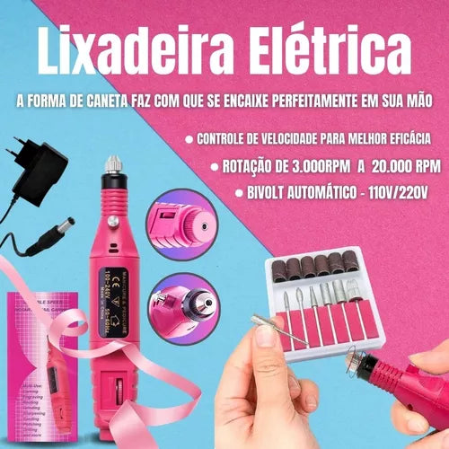 Kit Unhas Gel Manicure Profissional Luminária - Envio Imediato 📦