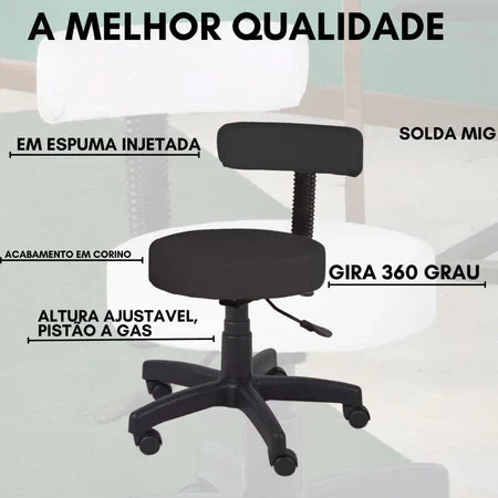Cadeira Mocho para profissionais - Direto de Fábrica