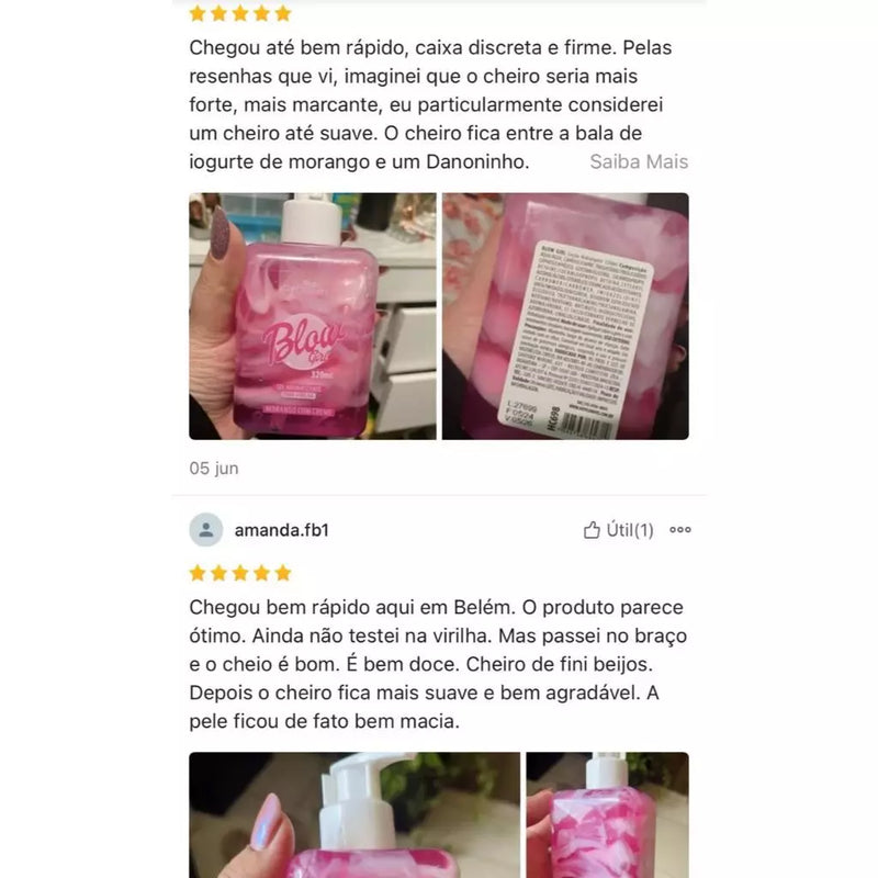 Blow Girl Gel Creme Aromatizante Beijável Para Saúde e Cuidado Vaginal Feminina 320ml