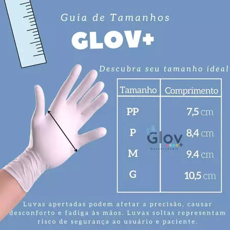 Kit Com 3 Caixas Luva Látex Descartável 300 Unidades