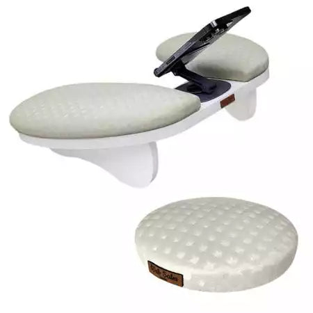 Apoio de Braço Delta Pro c/ Suporte de Celular Integrado Metal Ajustável 360° + Apoio de Cotovelo