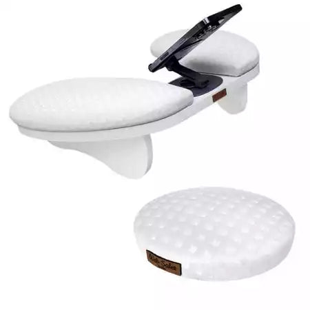Apoio de Braço Delta Pro c/ Suporte de Celular Integrado Metal Ajustável 360° + Apoio de Cotovelo