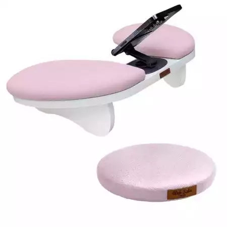 Apoio de Braço Delta Pro c/ Suporte de Celular Integrado Metal Ajustável 360° + Apoio de Cotovelo